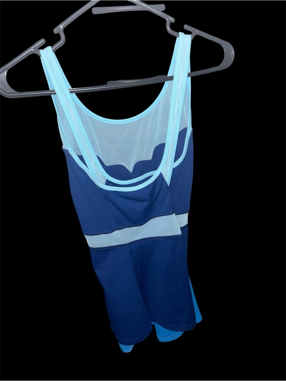 CROWNED ATHLETICS NWOT XXL Blue Mermaid Women’s Blue Contrast Tank Top - Picture 4 of 6